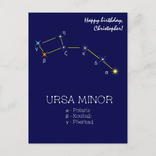 Carte Postale Constellation de l'hémisphère Nord Ursa mineure