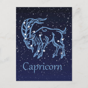 Carte Postale Constellation du Capricorne et signe du zodiaque a