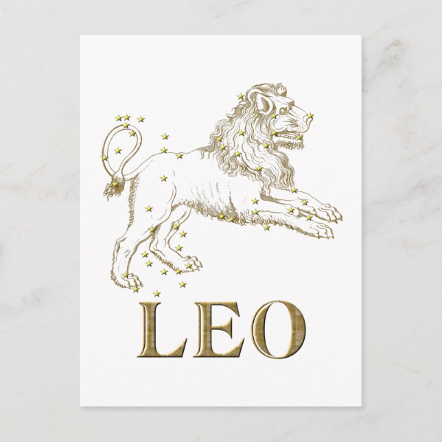 Carte Postale Constellation : Leo (Devant)