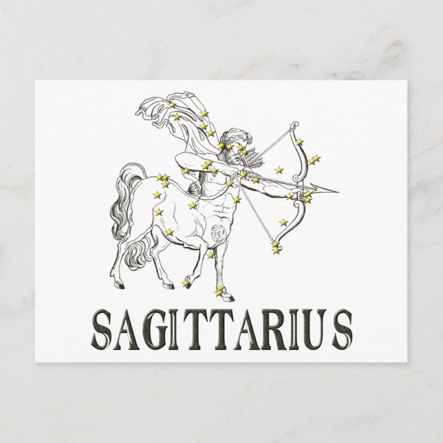 Carte Postale Constellation : Sagittaire (Devant)