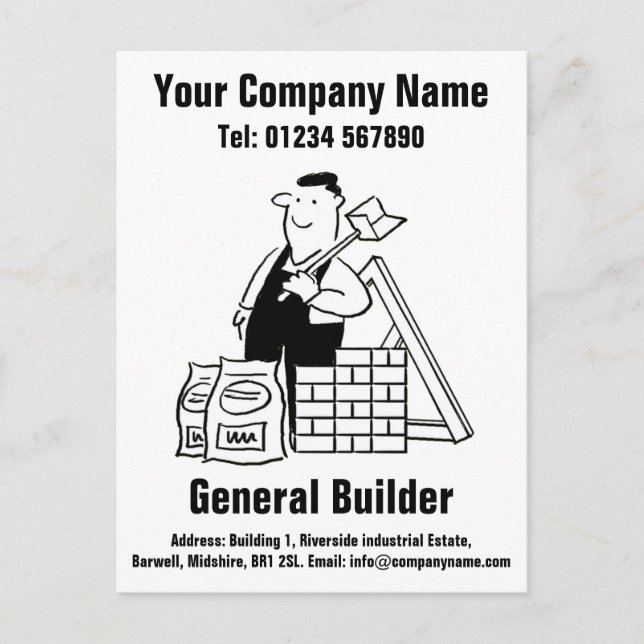 Carte Postale Constructeur général Bande dessinée à personnalise (Devant)