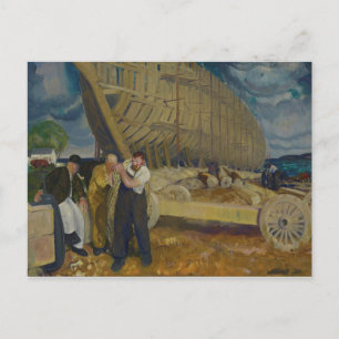 Carte Postale Constructeurs de navires - La corde - George Bello