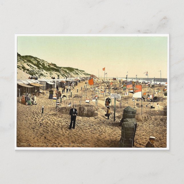 Carte Postale Construction de châteaux de sable, Westerland, Syl (Devant)