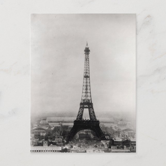 Carte Postale Construction de la Tour Eiffel (Devant)