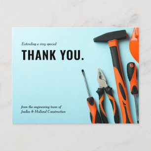 Carte Postale Construction d'un ensemble d'outils correspondant