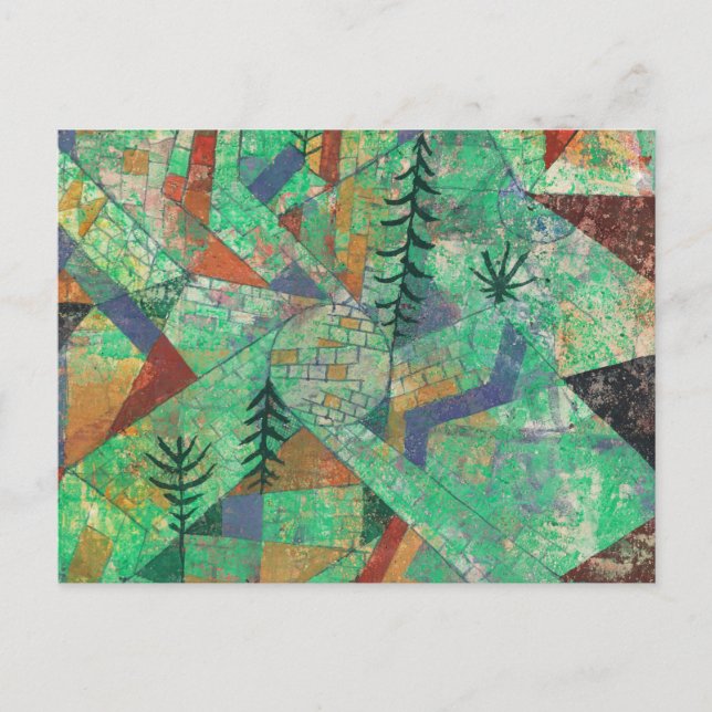 Carte Postale Construction forestière par Paul Klee (Devant)