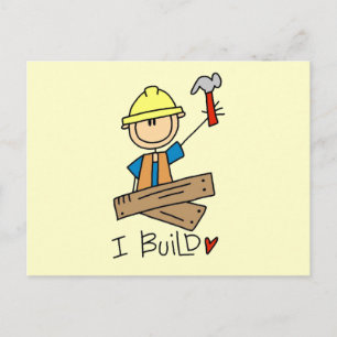 Carte Postale Construction Je construis T-shirts et Cadeaux