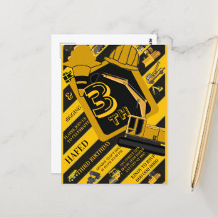 Carte Postale Construction personnalisée pour les anniversaires 