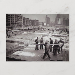 Carte Postale Construction Site East Side NYC