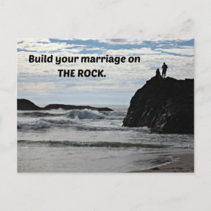 Carte Postale Construisez votre mariage sur The Rock.