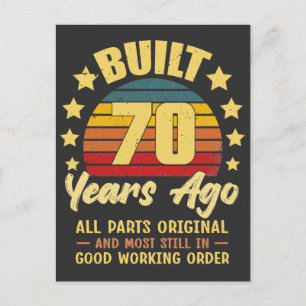 Carte Postale Construit il y a 70 ans Toutes les pièces d'origin