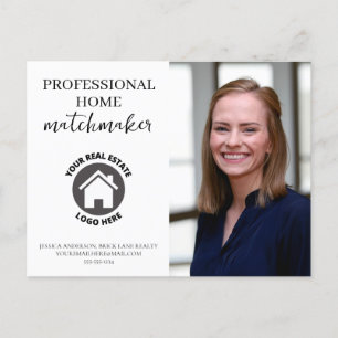 Carte Postale Contact professionnel Info photo Immobilier