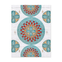 Carte postale contemporaine inspirée de Mi'kmaq Qu