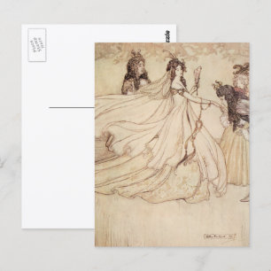Carte Postale Contes de fées vintages, Cendrillon par Arthur Rac