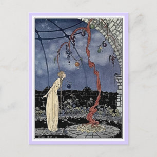 Carte Postale Contes de fées : Violette et Ourson dorment