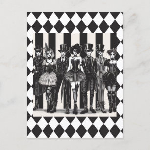Carte Postale Contes théâtrales en noir et blanc