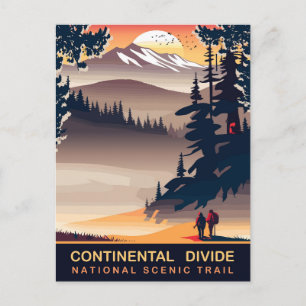 Carte Postale Continental Divide, sentier national Scenic, Voyag