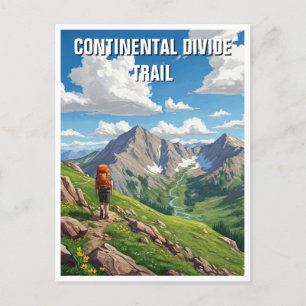Carte Postale Continental Divide Trail Travel Hiker