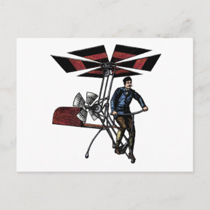 Carte Postale Contrapture d'hélicoptère victorienne