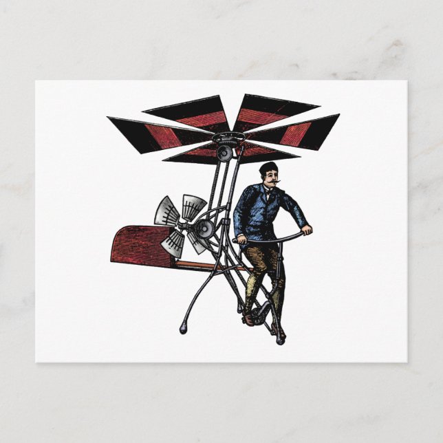 Carte Postale Contrapture d'hélicoptère victorienne (Devant)