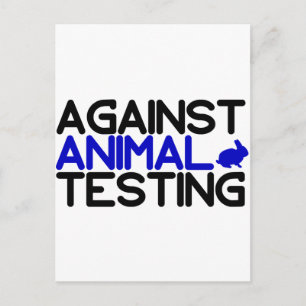Carte Postale Contre les essais sur les animaux