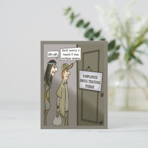 Carte postale Contrôle des médicaments des employé