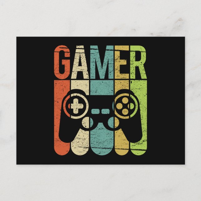 Carte Postale Contrôleur de jeu Gamer (Devant)