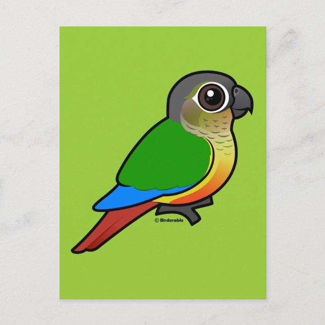 Carte Postale Conure jaune Birdorable (Devant)