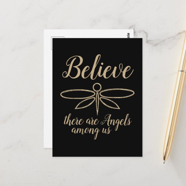 Carte Postale Convaincre la libellule (Devant/Arrière en situation)