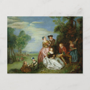 Carte Postale Conversation dans un parc