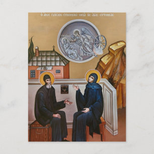 Carte Postale Conversation entre St. Païssios et Ste Euphémie