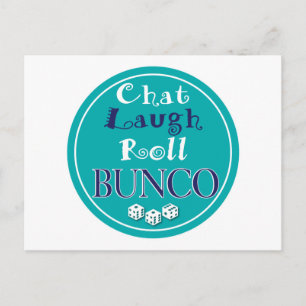 Carte Postale conversation, rire, rouler - bunco