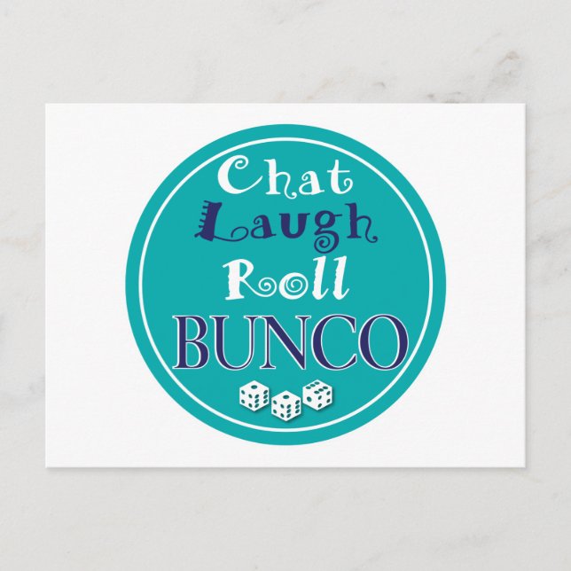 Carte Postale conversation, rire, rouler - bunco (Devant)