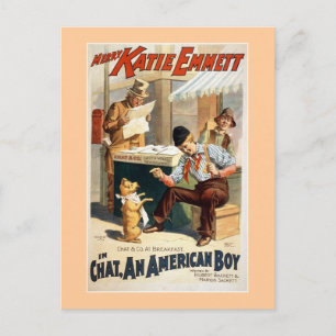 Carte Postale Conversation, une affiche de théâtre Vintage Ameri