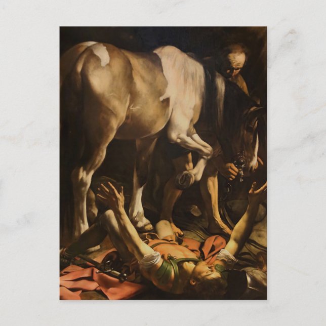 Carte Postale Conversion de saint Paul par le Caravage  (Devant)