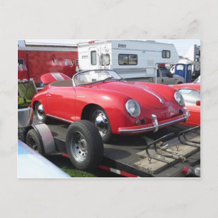 Carte Postale Convertible rouge