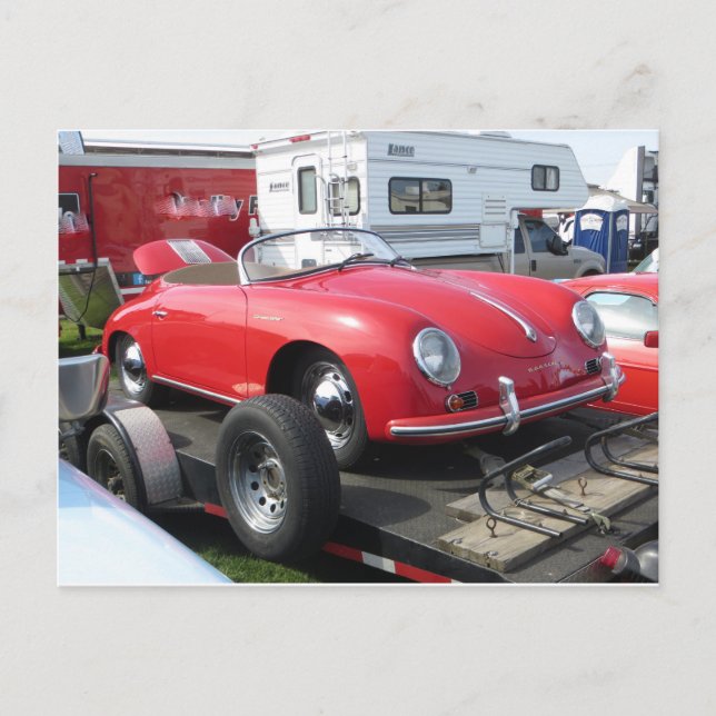 Carte Postale Convertible rouge (Devant)