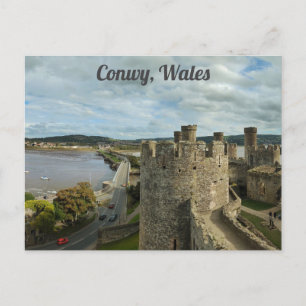 Carte Postale Conwales Pays de Galles Welsh Castle River Photo V