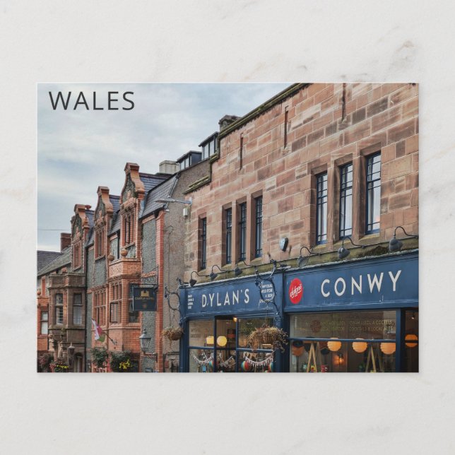 Carte Postale Conwales Pays de Galles Welsh City Travel (Devant)