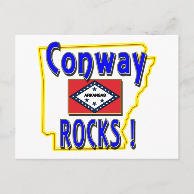 Carte Postale Conway Rocks ! (bleu) (Devant)