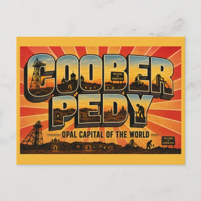 Carte Postale Coober Pedy Capitale mondiale de l'opale (Devant)