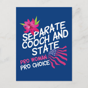 Carte Postale Cooch séparé et State Funny Pro Choice