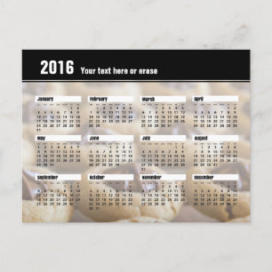 Carte Postale Cookie Calendar Postcard 2016