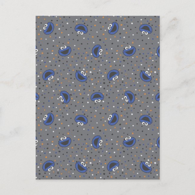 Carte Postale Cookie Monster | 180's Throwback Polka Motif (Devant)