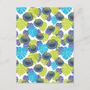 Carte Postale Cookie Monster Motif tropical