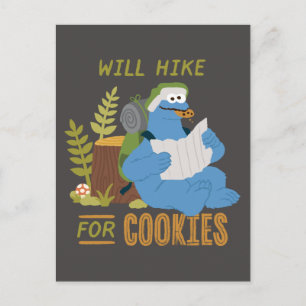 Carte Postale Cookie Monster Randonnée Pour Les Cookies