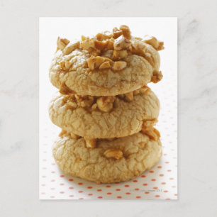 Carte Postale Cookies d'arachide en pile