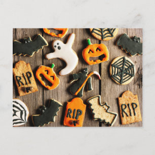 Carte Postale Cookies de pain d'épices maison Halloween