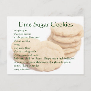Carte Postale Cookies de sucre de chaux