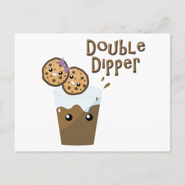 Carte Postale Cookies N Milk Double Dipper (Devant)